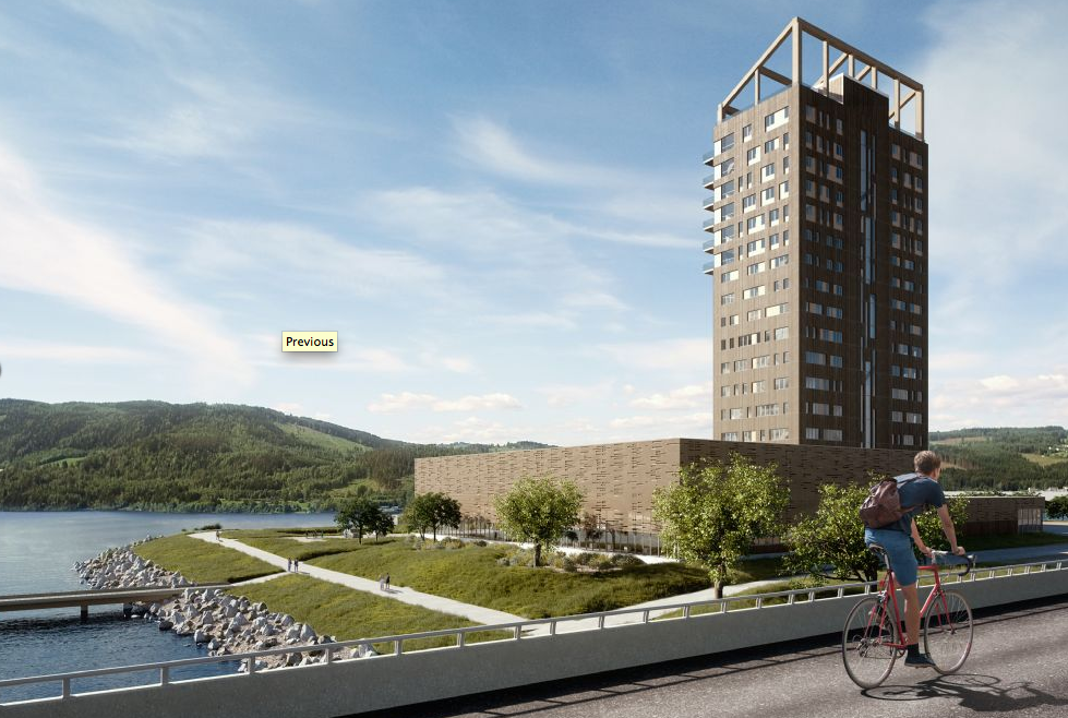 Hoogste houten gebouw komt in Noorwegen