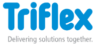Triflex logo met slogan, oplossingen leveren.